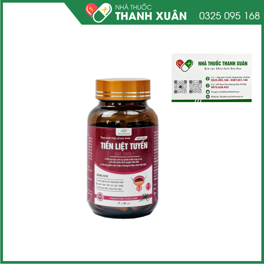 Tiền Liệt Tuyến Sao Thiên Y hỗ trợ hạn chế sự phát triển của u xơ, phì đại lành tính tuyến tiền liệt, hỗ trợ giảm tiểu đêm, bí tiểu